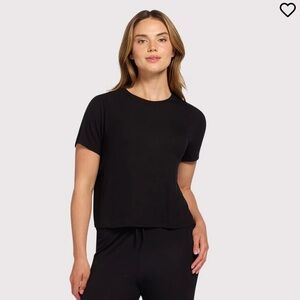 Nuuds Ribbed Pajama Tee Black